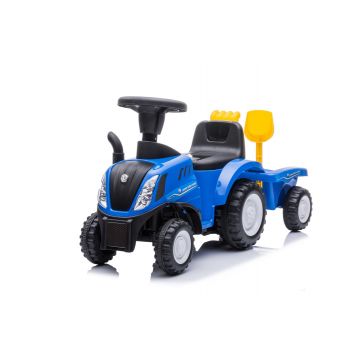 New Holland T7 traktor gåbil til børn med trailer Blå