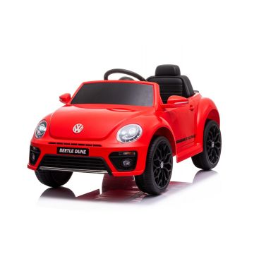 Volkswagen børnebil Beetle Dune med fjernbetjening 12V Rød